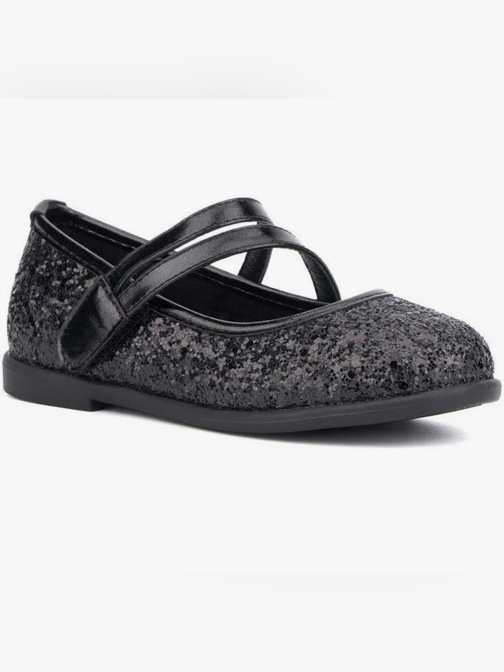 Olivia Miller Girls Glitter Mary Jane Flats